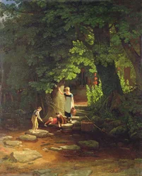 Kinderen bij een beekje, ca. 1822
